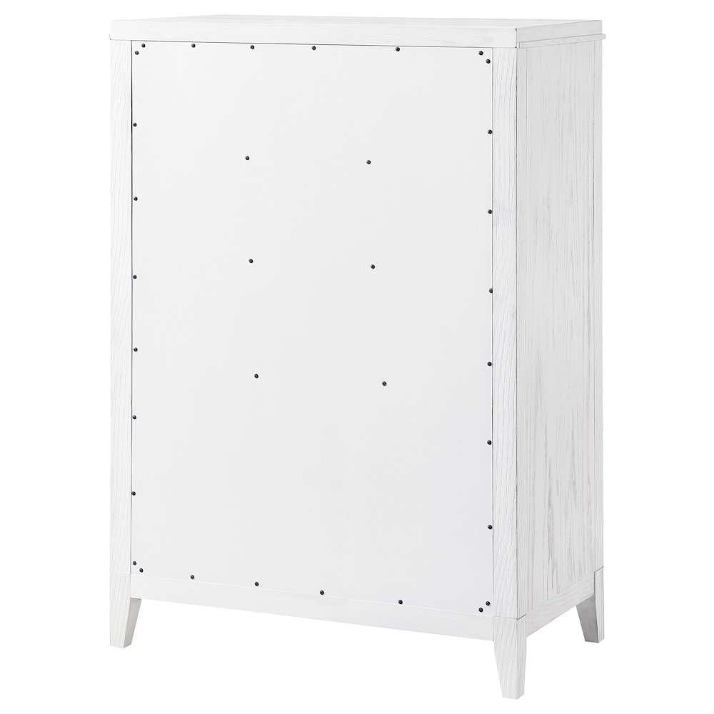 Marielle 5-drawer Bedroom Chest Distressed White. Picture 8