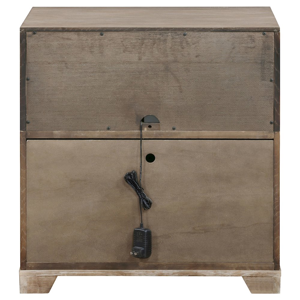 Kenora 1-drawer Nightstand Bedside Table Barley Brown. Picture 7
