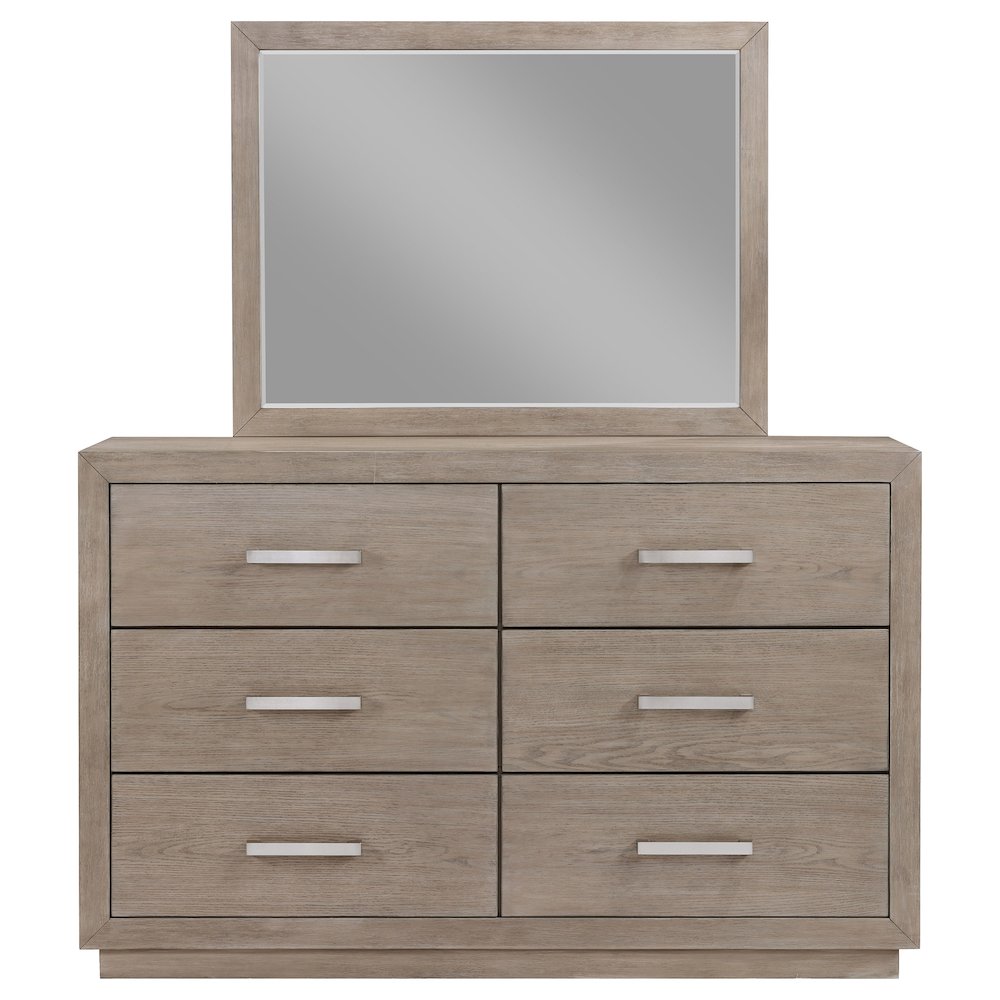 Kenora 6-drawer Dresser and Mirror Barley Brown. Picture 3