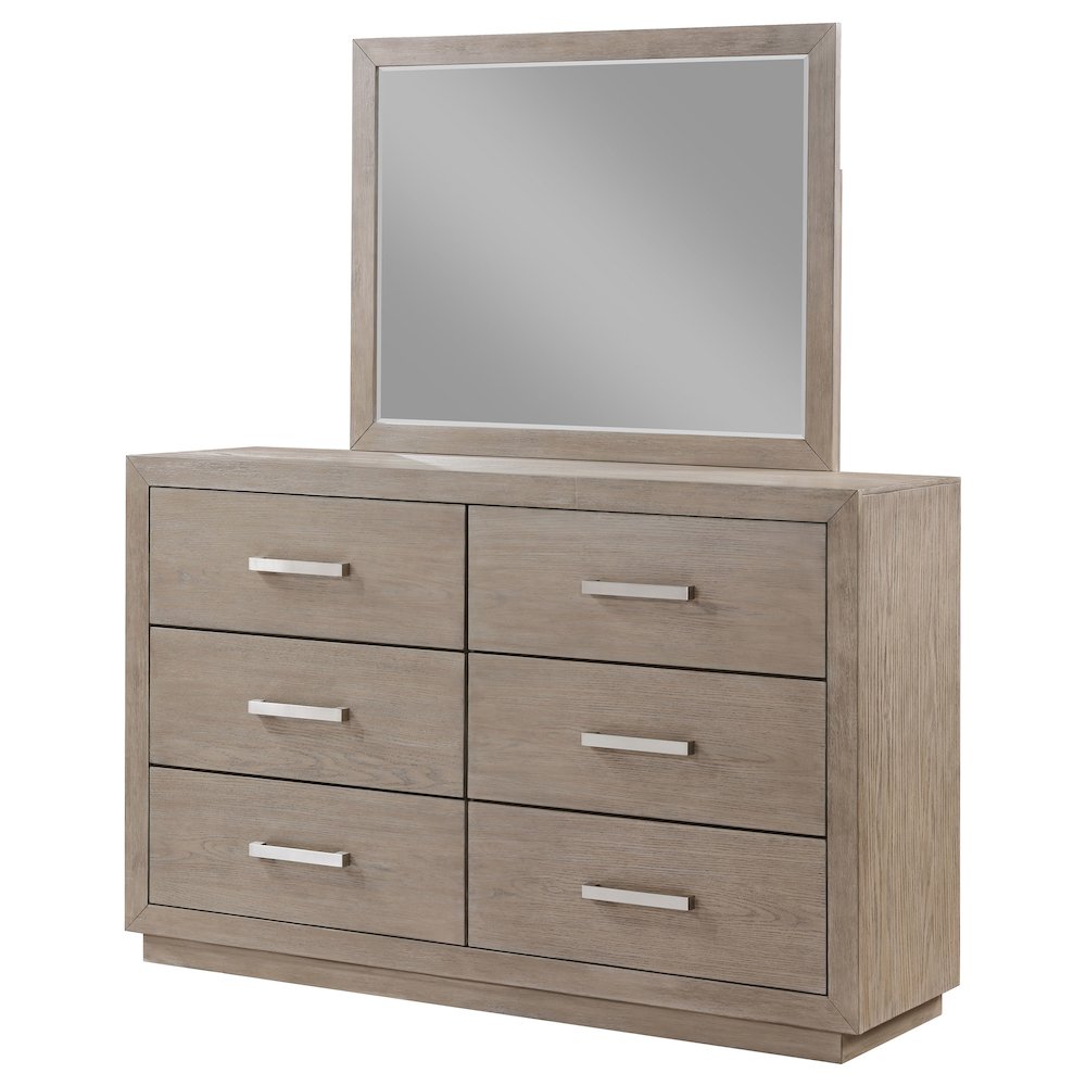 Kenora 6-drawer Dresser and Mirror Barley Brown. Picture 4