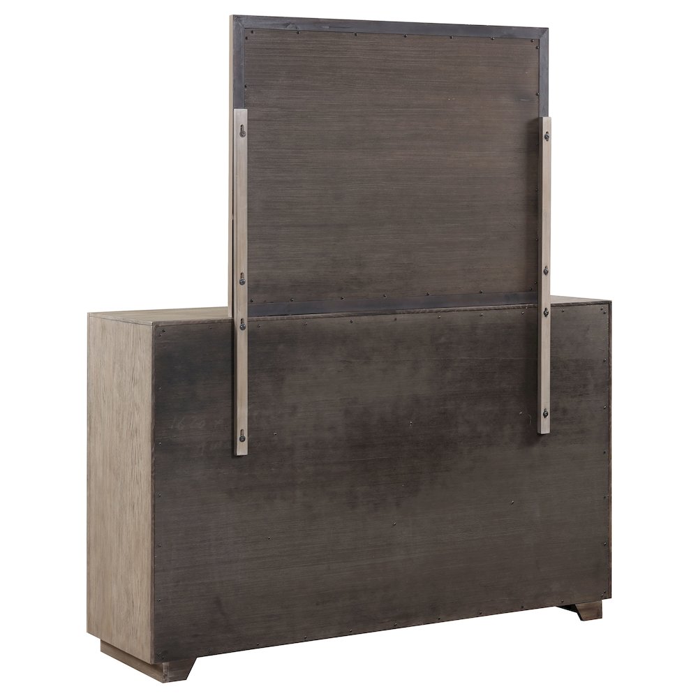 Kenora 6-drawer Dresser and Mirror Barley Brown. Picture 6