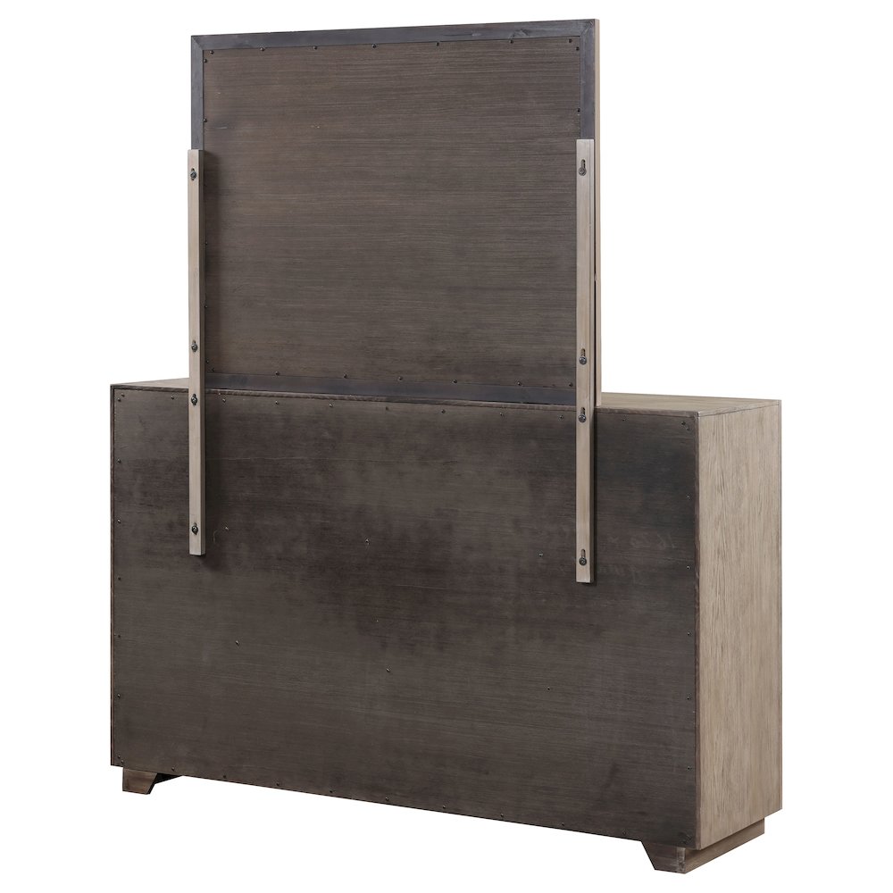 Kenora 6-drawer Dresser and Mirror Barley Brown. Picture 8