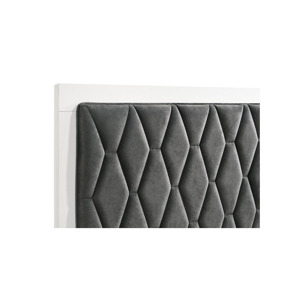 Sonora Eastern King Upholstered Panel Bed White. Picture 8