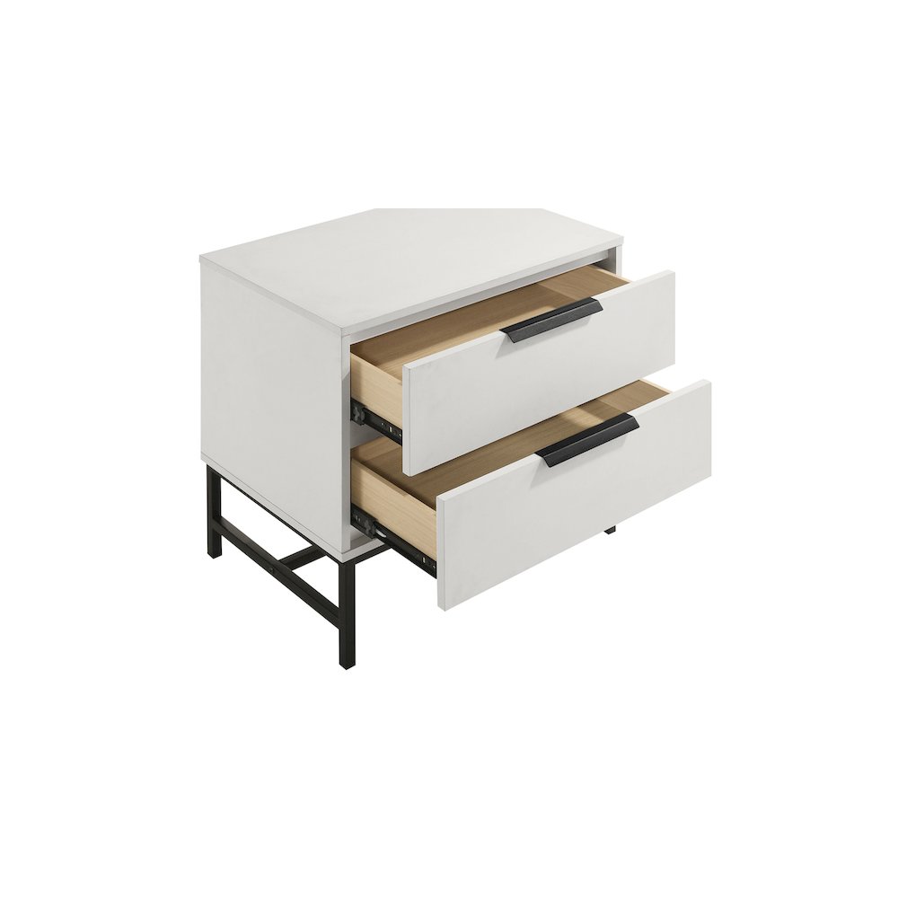 Sonora 2-drawer Nightstand Bedside Table White. Picture 13