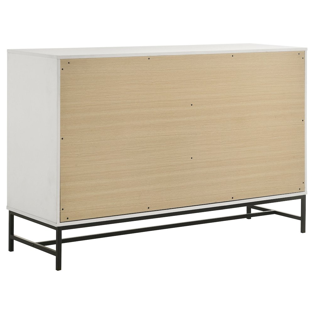 Sonora 6-drawer Bedroom Dresser White. Picture 6