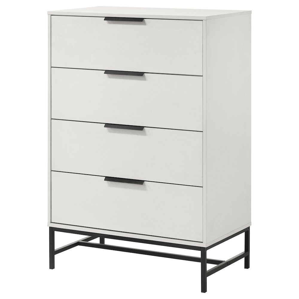 Sonora 4-drawer Bedroom Chest White. Picture 4