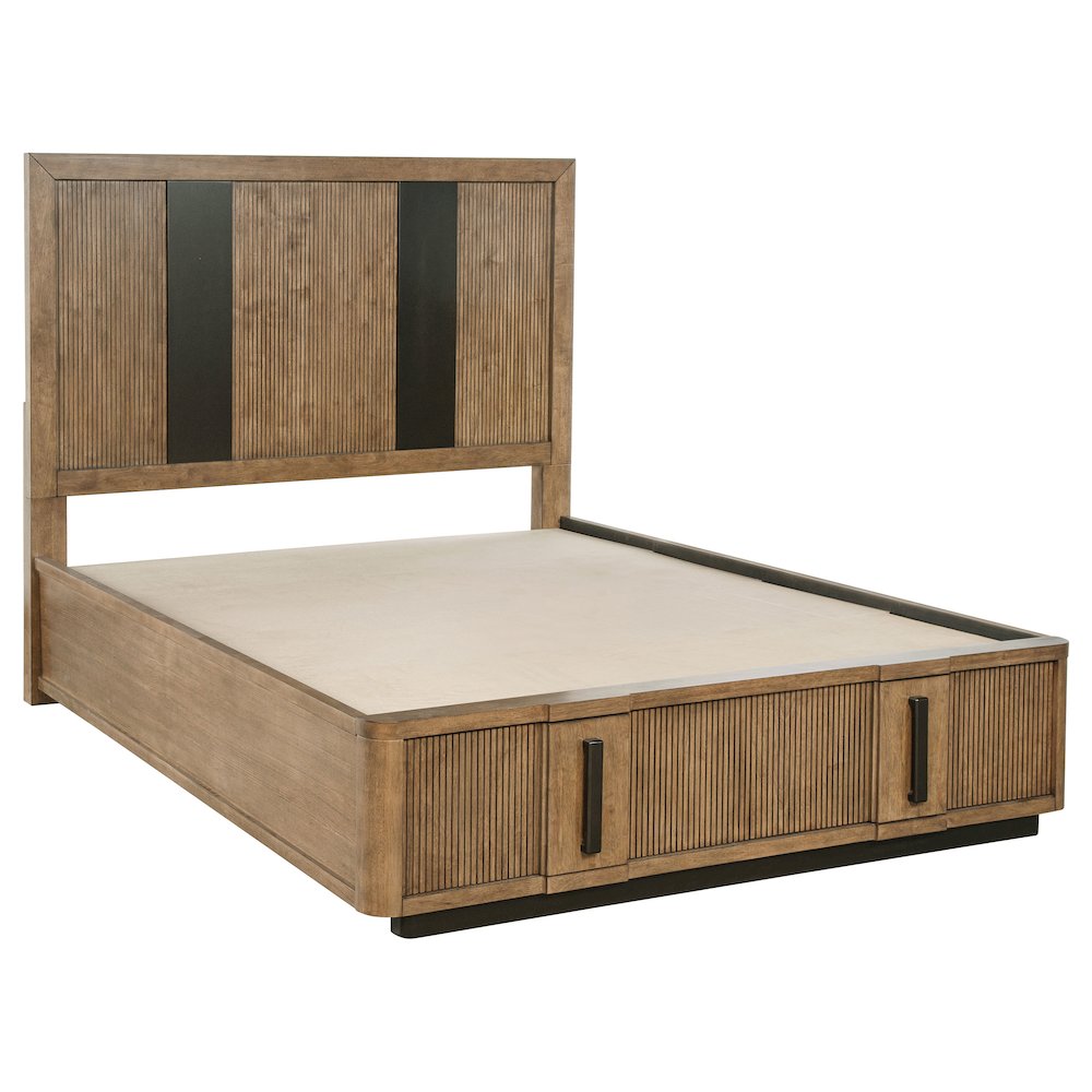 Terrace 2-drawer Eastern King Storage Bed Ash Brown. Picture 1