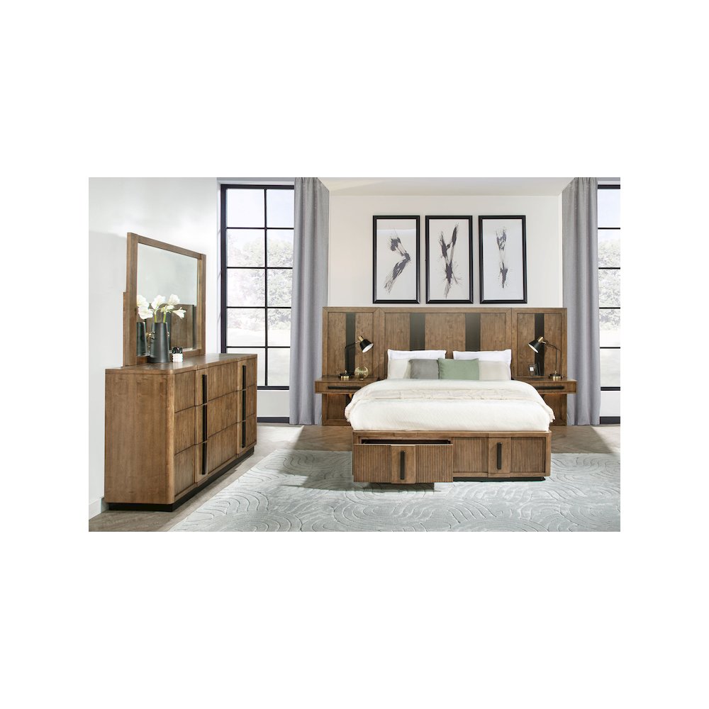 Terrace 5-piece Eastern King Panel Bedroom Set Ash Brown. Picture 2