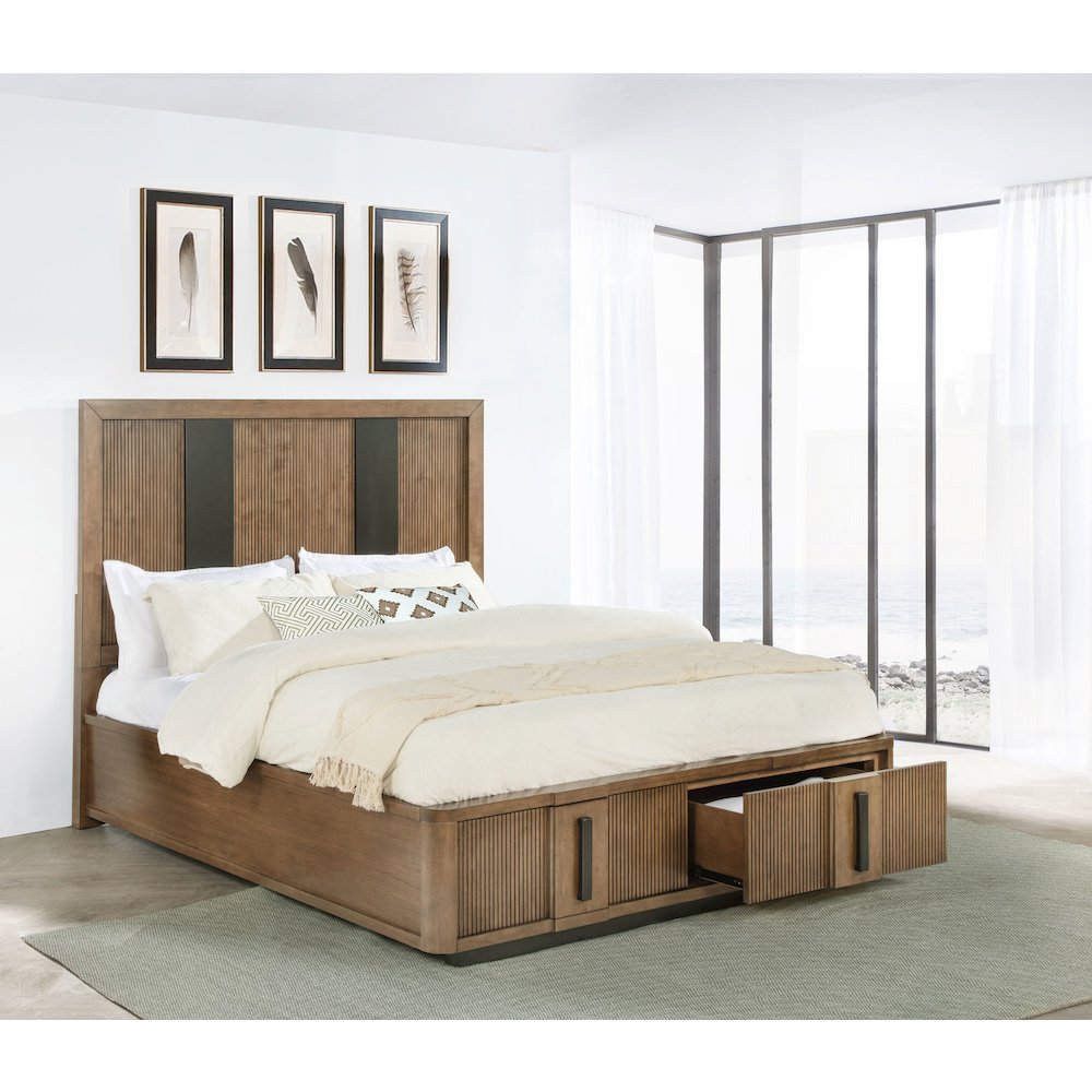 Terrace 2-drawer Queen Storage Bed Ash Brown. Picture 5