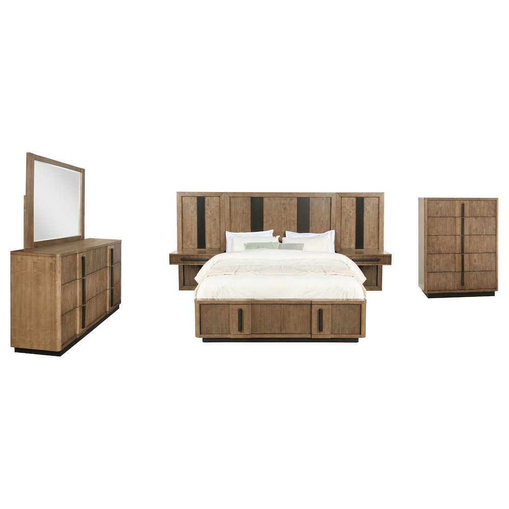 Terrace 6-piece Queen Panel Bedroom Set Ash Brown. Picture 1