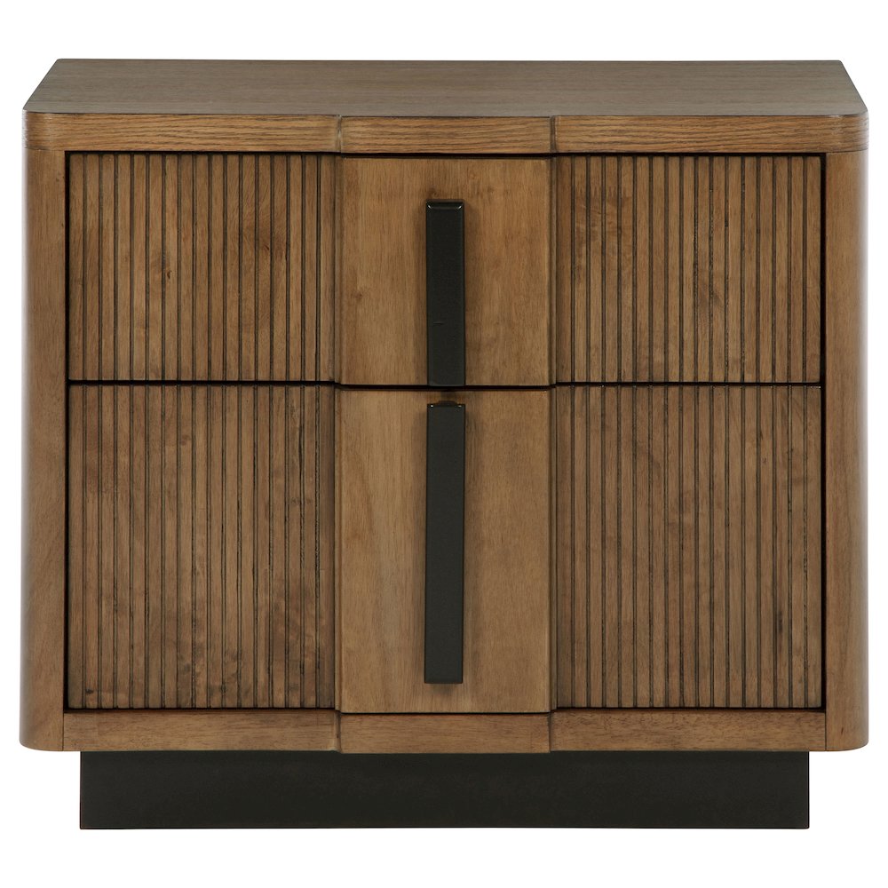 Terrace 2-drawer Nightstand Bedside Table Ash Brown. Picture 3