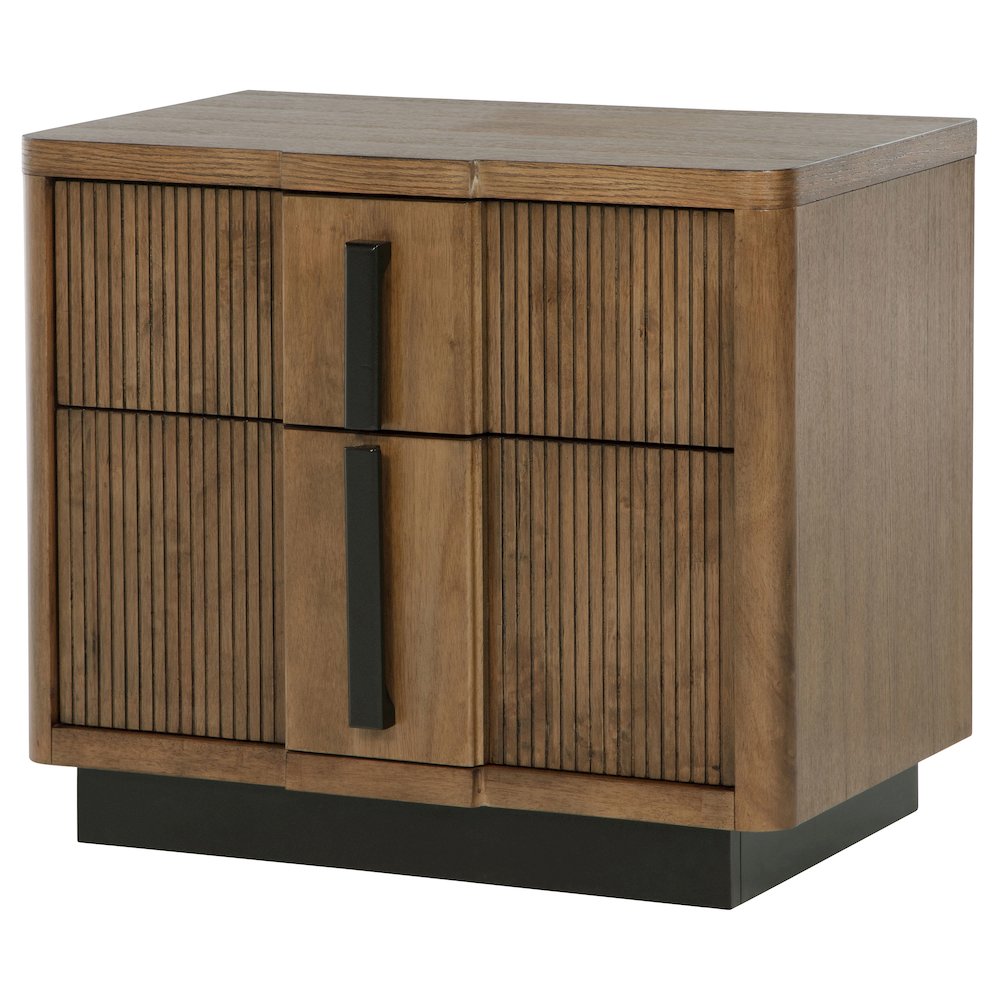 Terrace 2-drawer Nightstand Bedside Table Ash Brown. Picture 4