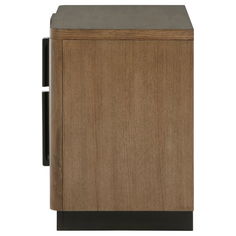 Terrace 2-drawer Nightstand Bedside Table Ash Brown. Picture 5