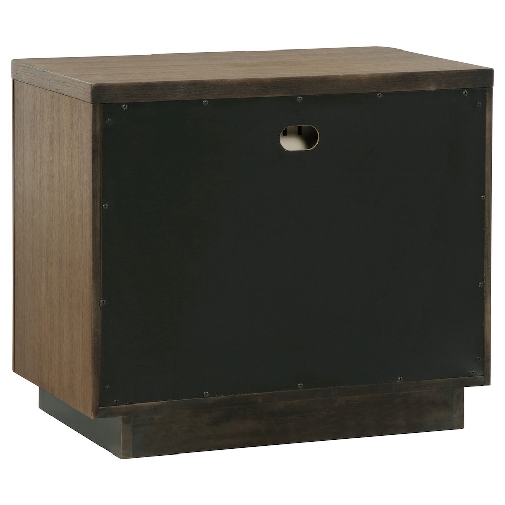 Terrace 2-drawer Nightstand Bedside Table Ash Brown. Picture 6