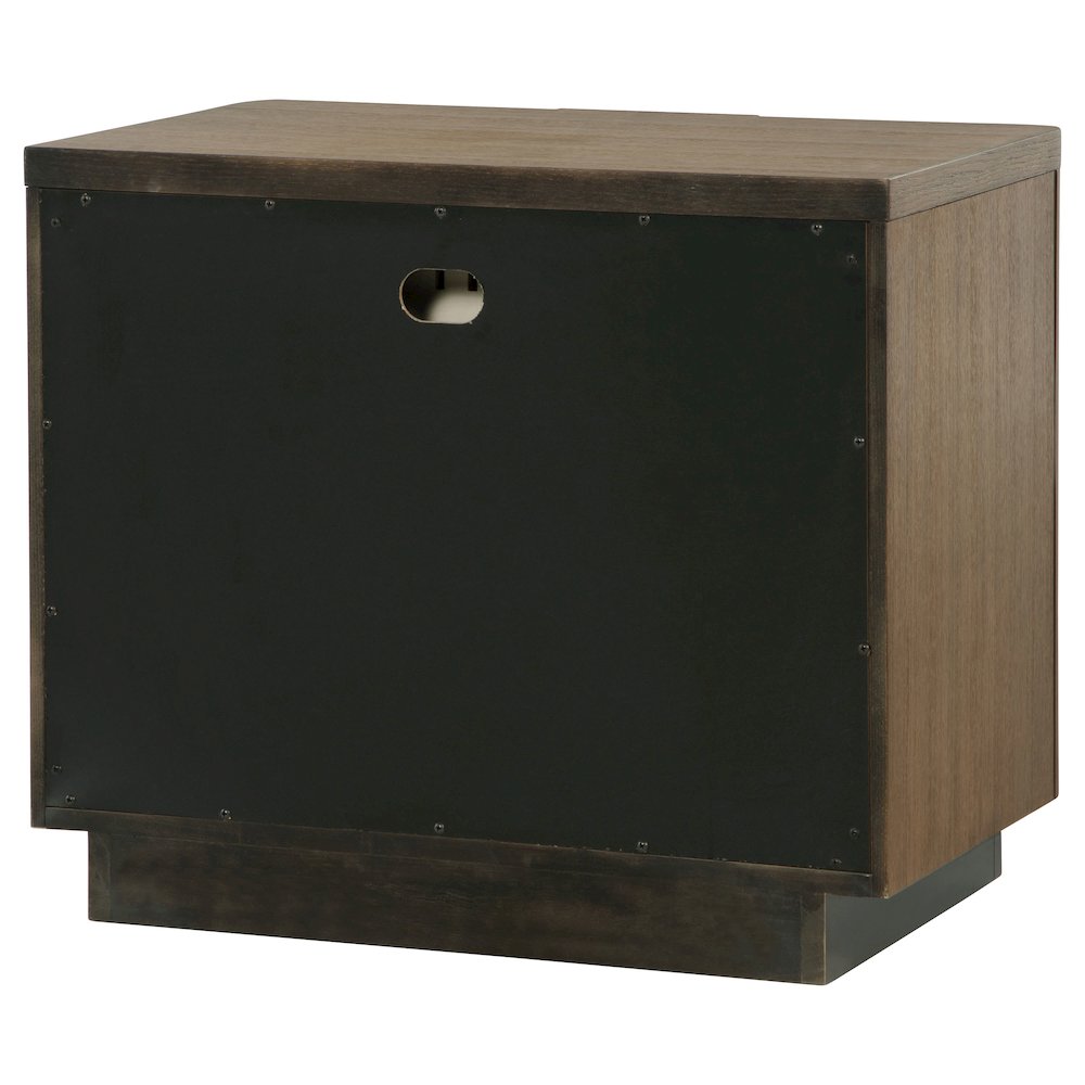 Terrace 2-drawer Nightstand Bedside Table Ash Brown. Picture 8