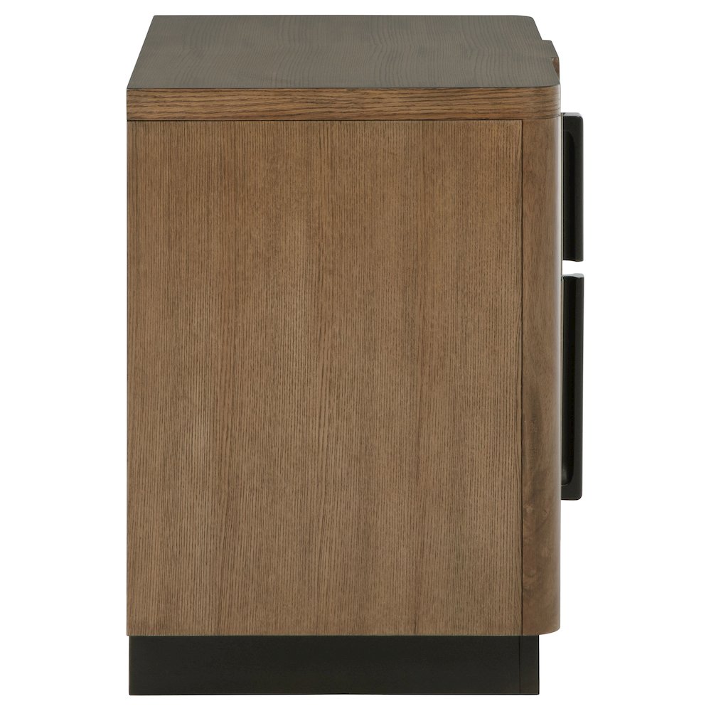 Terrace 2-drawer Nightstand Bedside Table Ash Brown. Picture 9