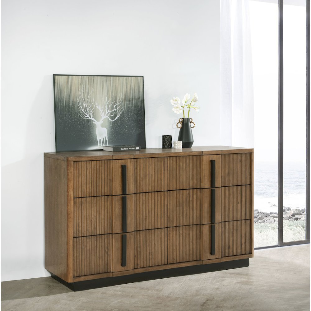 Terrace 6-drawer Dresser Cabinet Ash Brown. Picture 10