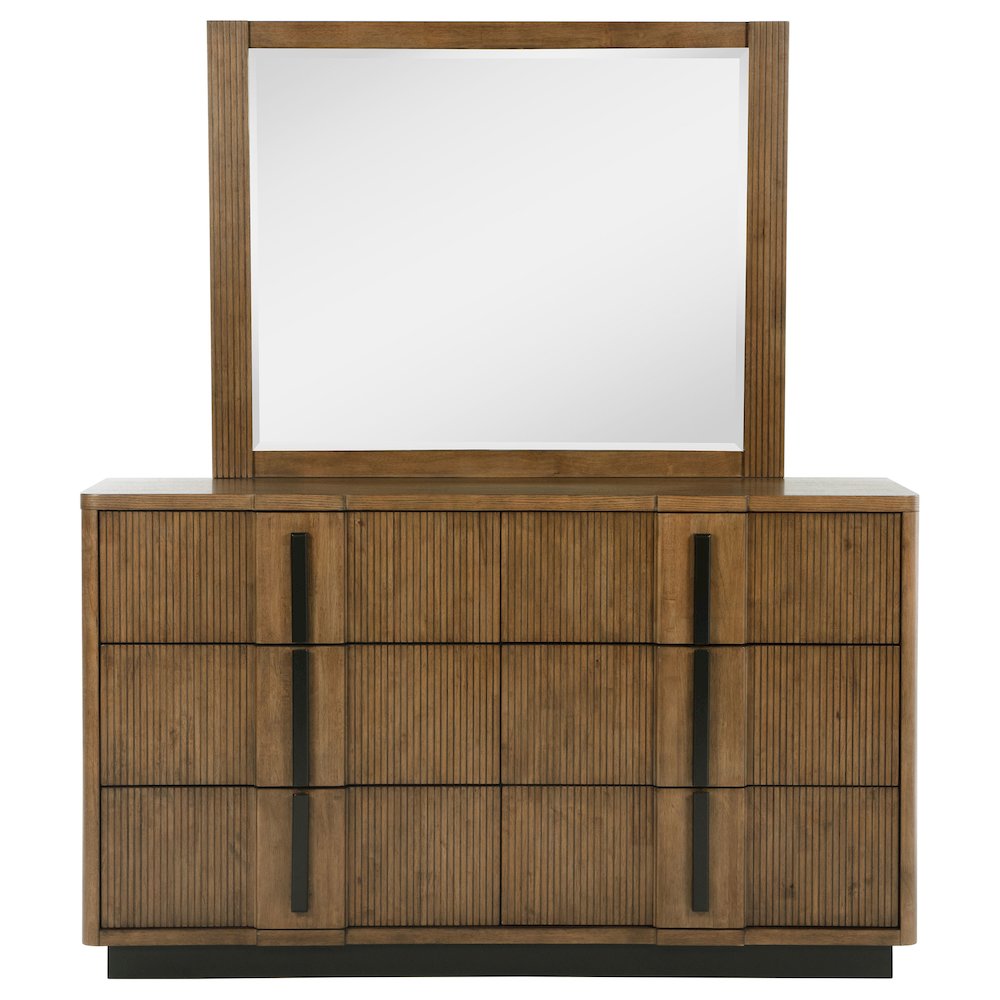 Terrace 6-drawer Dresser and Mirror Ash Brown. Picture 3