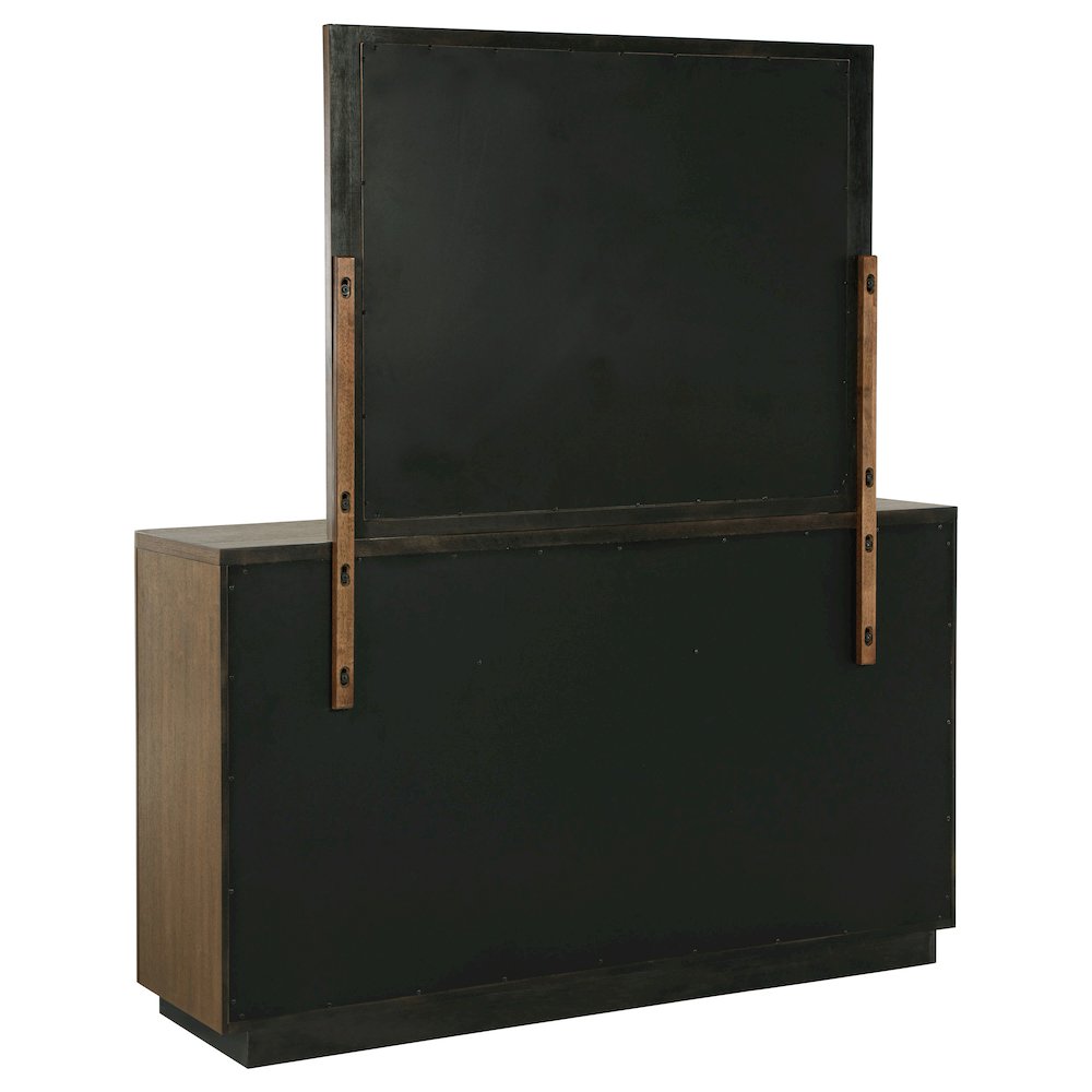 Terrace 6-drawer Dresser and Mirror Ash Brown. Picture 6