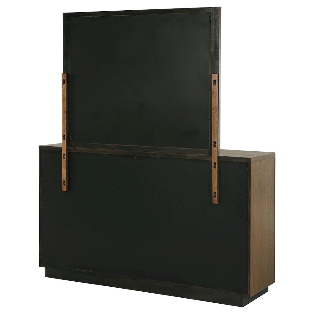 Terrace 6-drawer Dresser and Mirror Ash Brown. Picture 8
