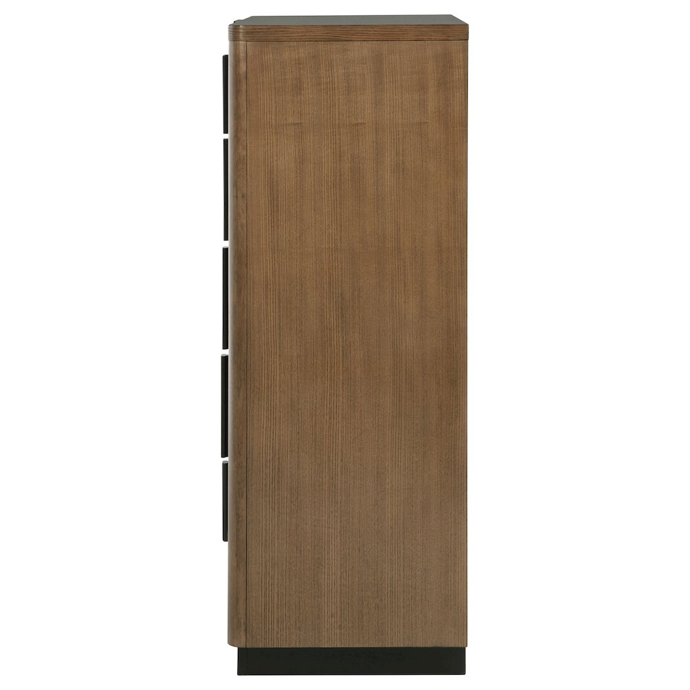 Terrace 5-drawer Chest of Drawers Ash Brown. Picture 5