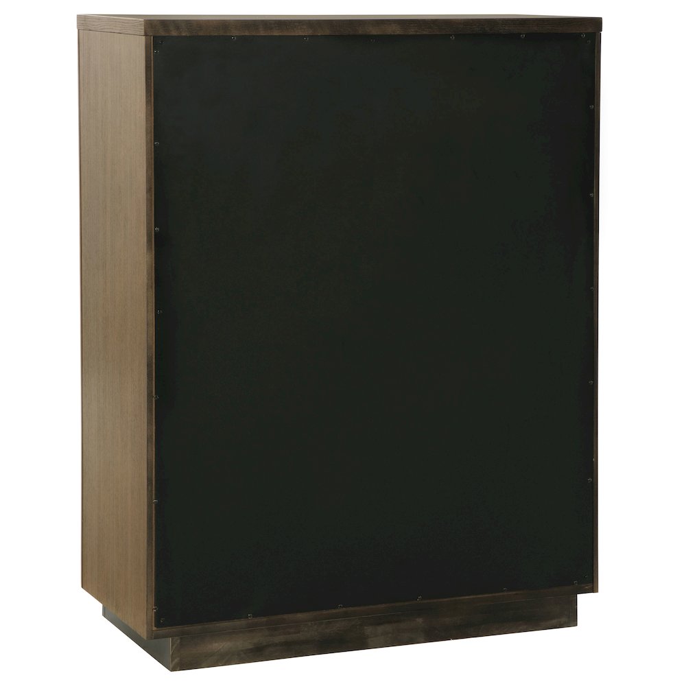 Terrace 5-drawer Chest of Drawers Ash Brown. Picture 6