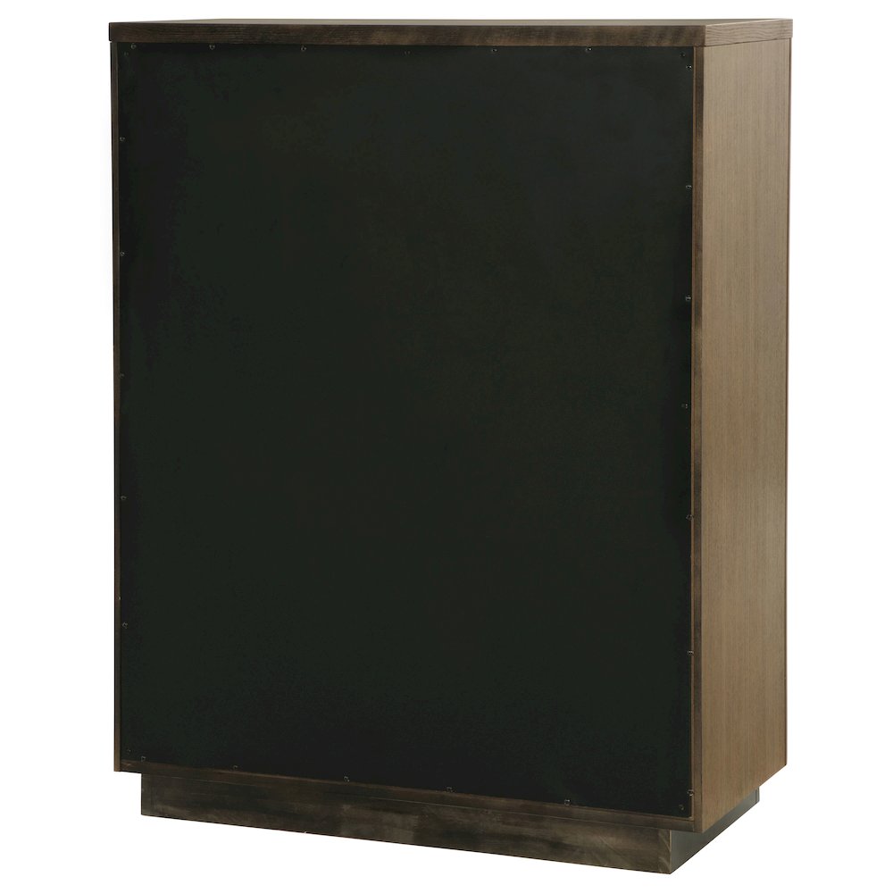Terrace 5-drawer Chest of Drawers Ash Brown. Picture 8