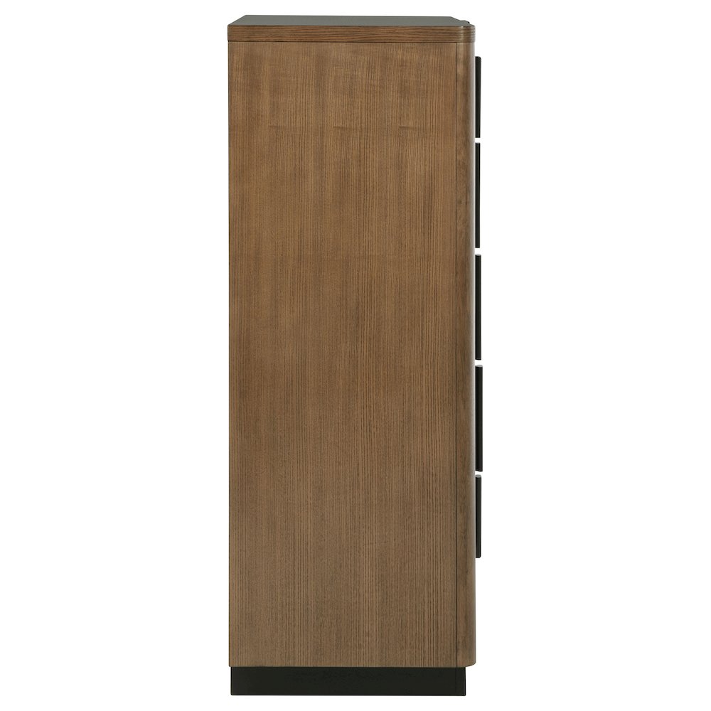 Terrace 5-drawer Chest of Drawers Ash Brown. Picture 9