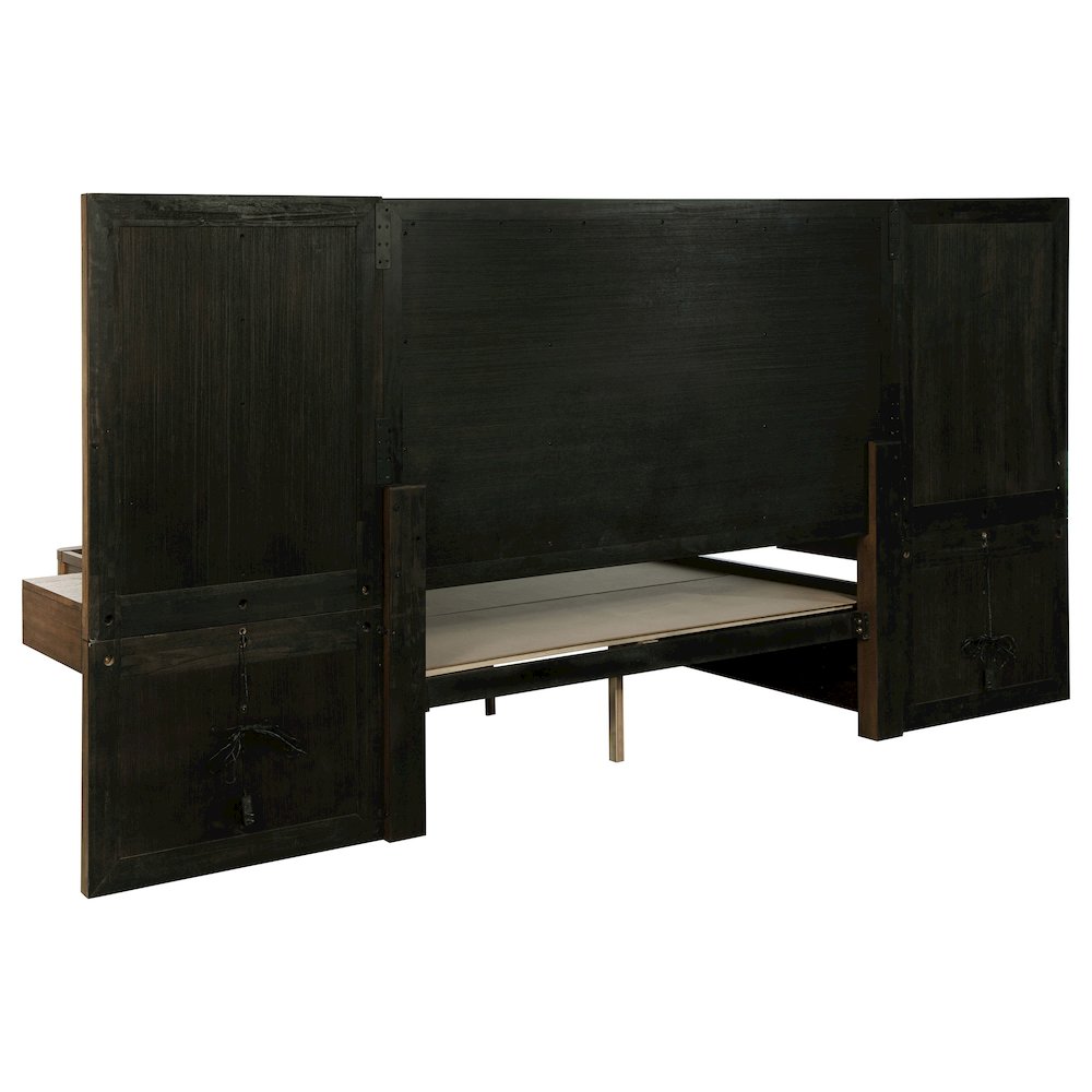 Terrace 2-piece Wall Panel with Nightstand Set Ash Brown. Picture 4