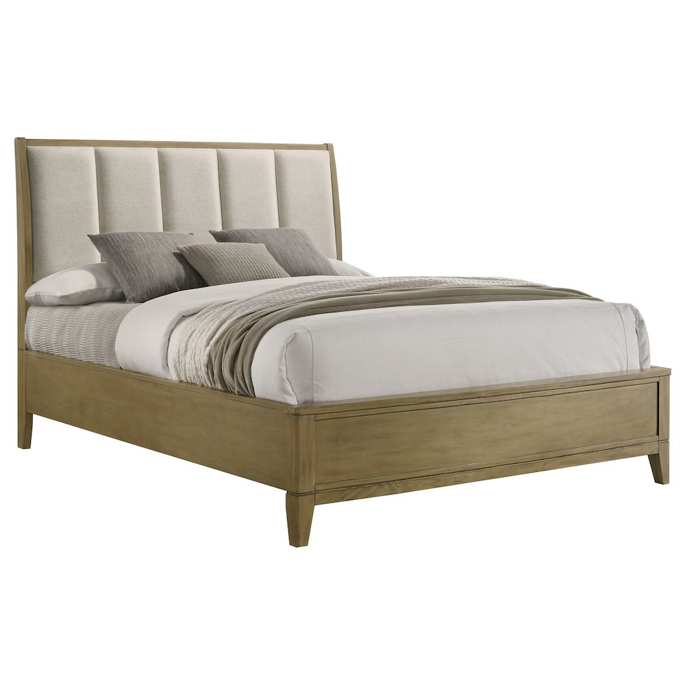 Granada Upholstered Eastern King Panel Bed Natural Pine. Picture 3