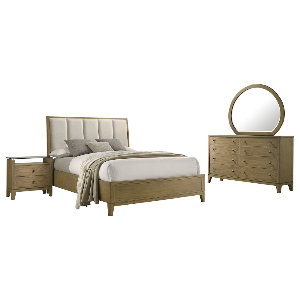 Granada 4-piece Eastern King Bedroom Set Natural Pine. Picture 1