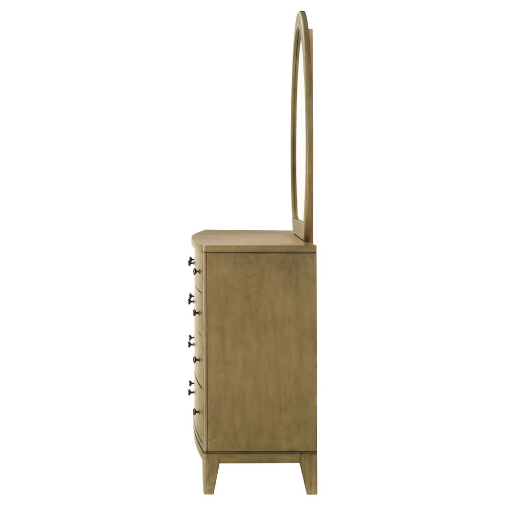 Granada 8-drawer Dresser and Mirror Natural Pine. Picture 5