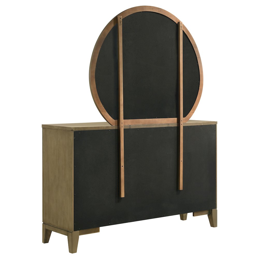 Granada 8-drawer Dresser and Mirror Natural Pine. Picture 6