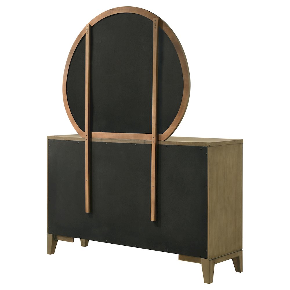 Granada 8-drawer Dresser and Mirror Natural Pine. Picture 8