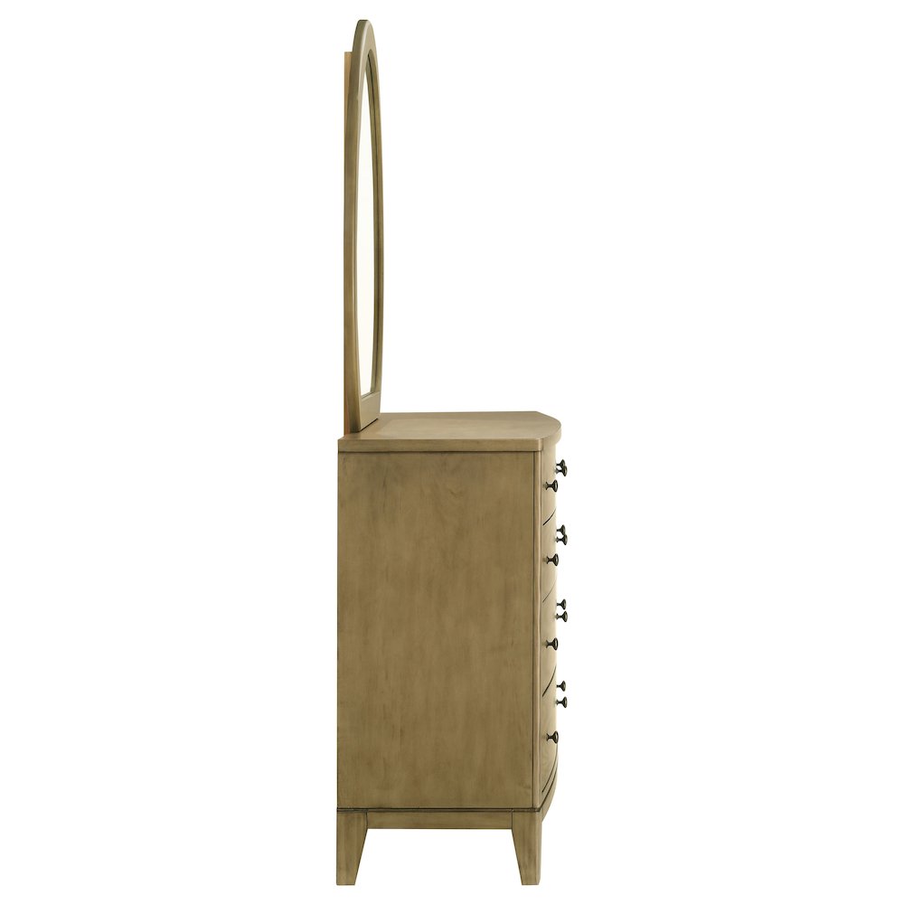 Granada 8-drawer Dresser and Mirror Natural Pine. Picture 9