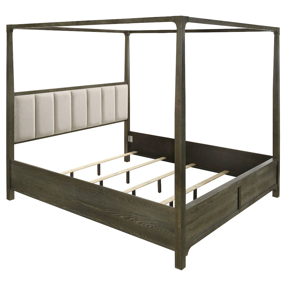 Gran Park Queen Canopy Bed Dark Cocoa. Picture 1