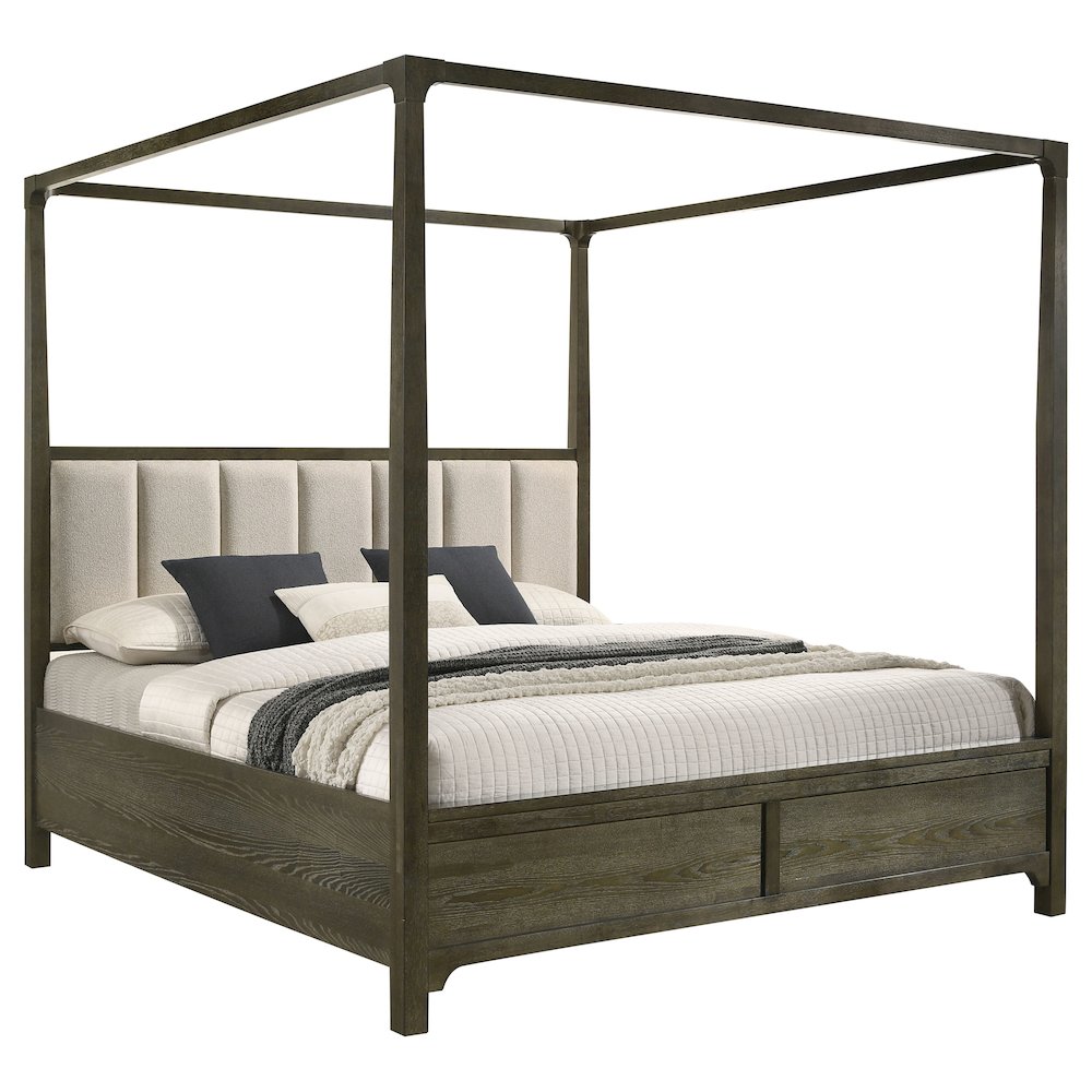 Gran Park Queen Canopy Bed Dark Cocoa. Picture 3