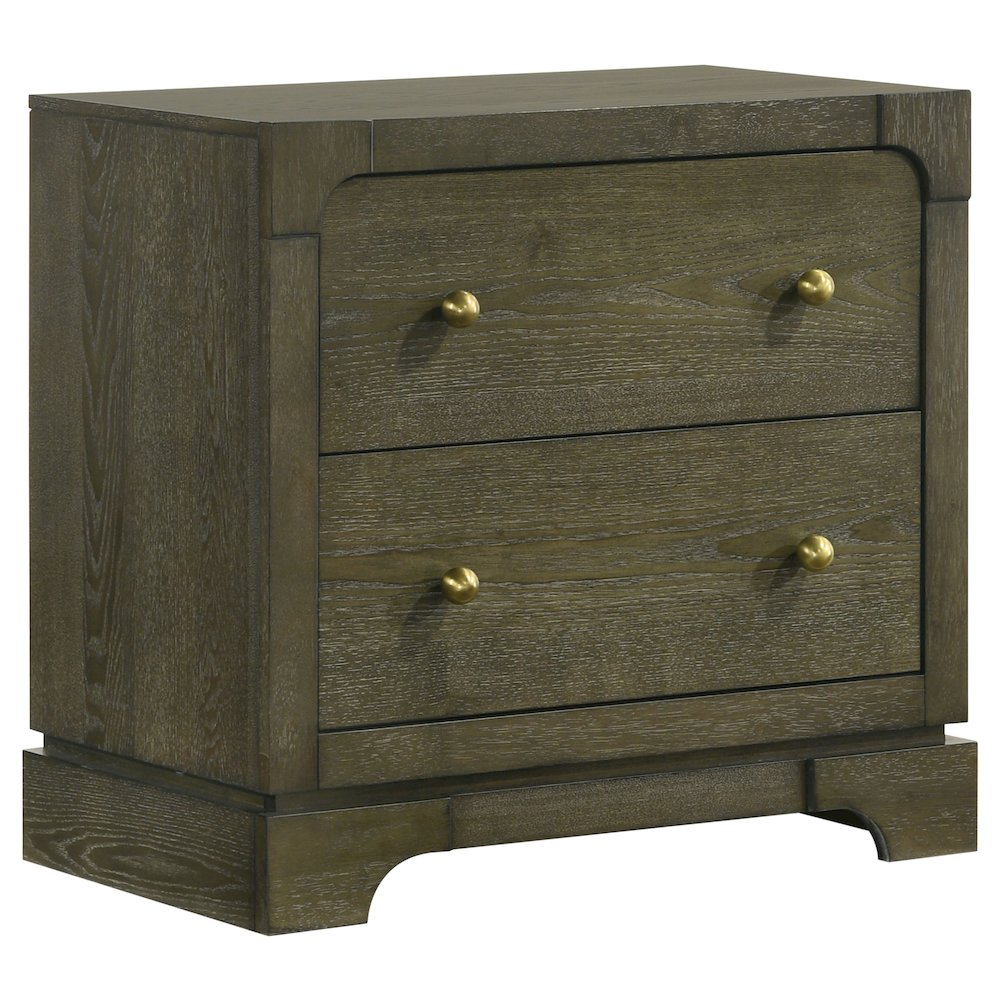 Gran Park 2-drawer Nightstand Bedside Table Dark Cocoa. Picture 1