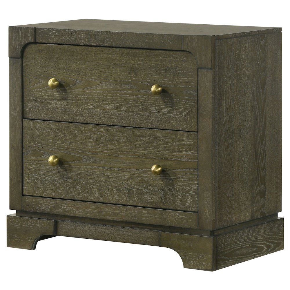 Gran Park 2-drawer Nightstand Bedside Table Dark Cocoa. Picture 4