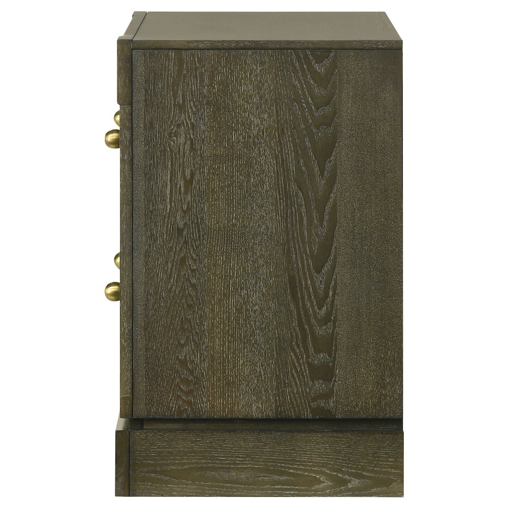 Gran Park 2-drawer Nightstand Bedside Table Dark Cocoa. Picture 5