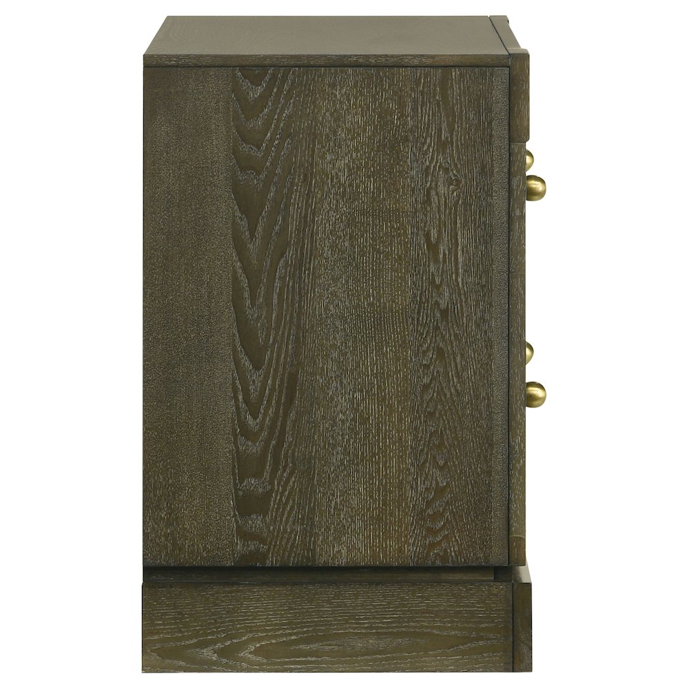 Gran Park 2-drawer Nightstand Bedside Table Dark Cocoa. Picture 9