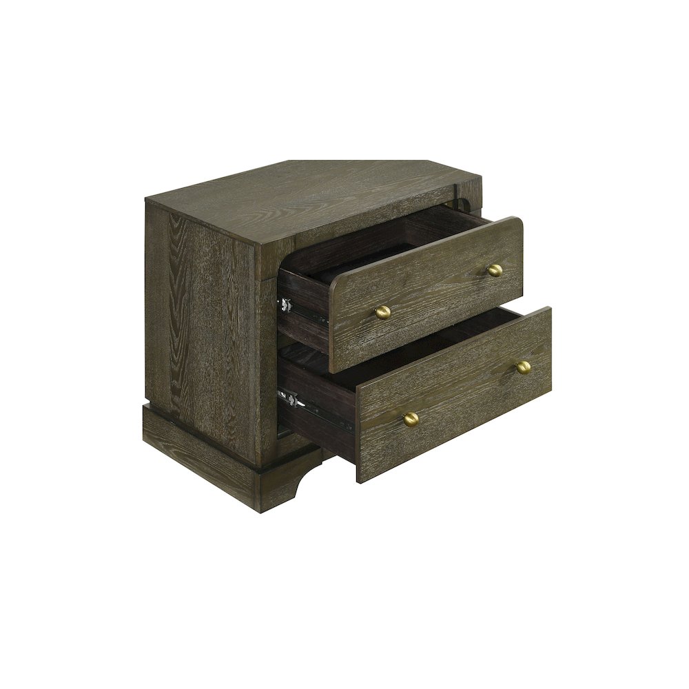 Gran Park 2-drawer Nightstand Bedside Table Dark Cocoa. Picture 13
