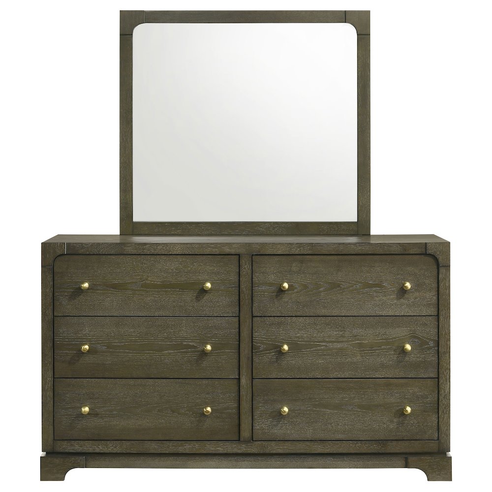 Gran Park 6-drawer Dresser and Mirror Dark Cocoa. Picture 3
