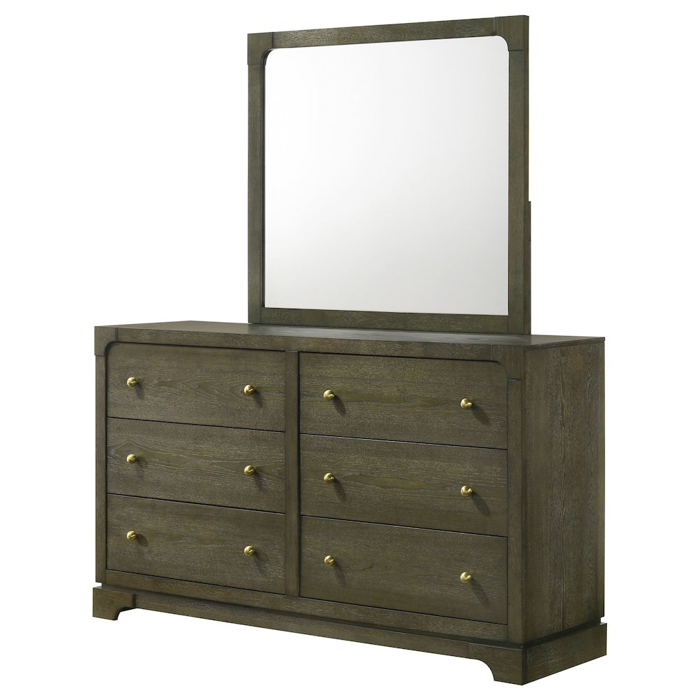 Gran Park 6-drawer Dresser and Mirror Dark Cocoa. Picture 4