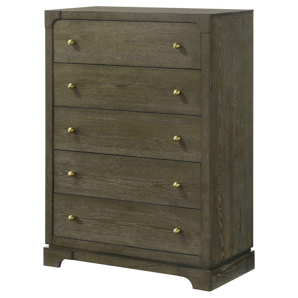 Gran Park 5-drawer Bedroom Chest of Drawers Dark Cocoa. Picture 4