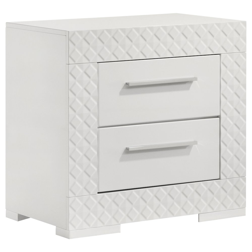 Ives 5-piece Queen Bedroom Set White High Gloss. Picture 5