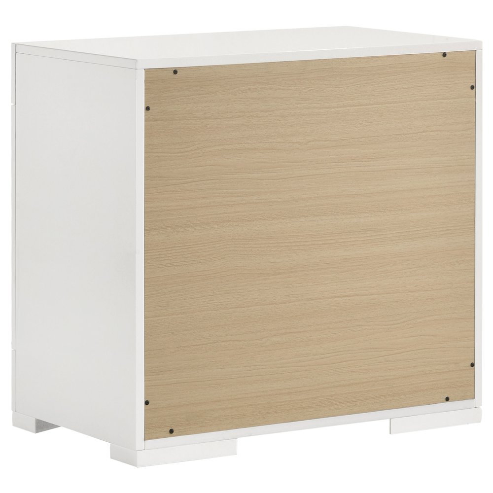 Ives 5-piece Queen Bedroom Set White High Gloss. Picture 6
