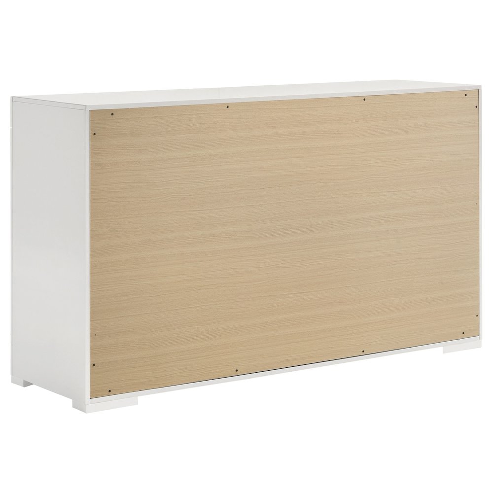 Ives 5-piece Queen Bedroom Set White High Gloss. Picture 8