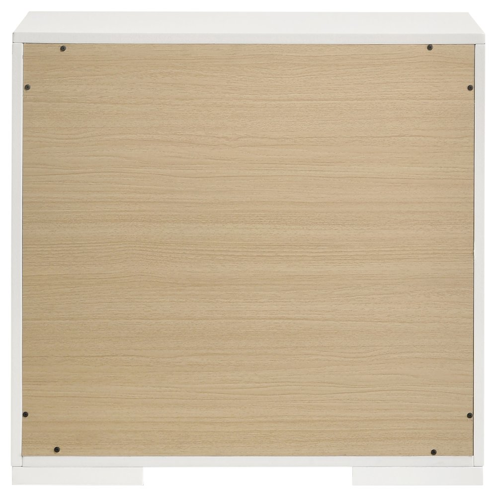 Ives 2-drawer Nightstand Bedside Table White High Gloss. Picture 7