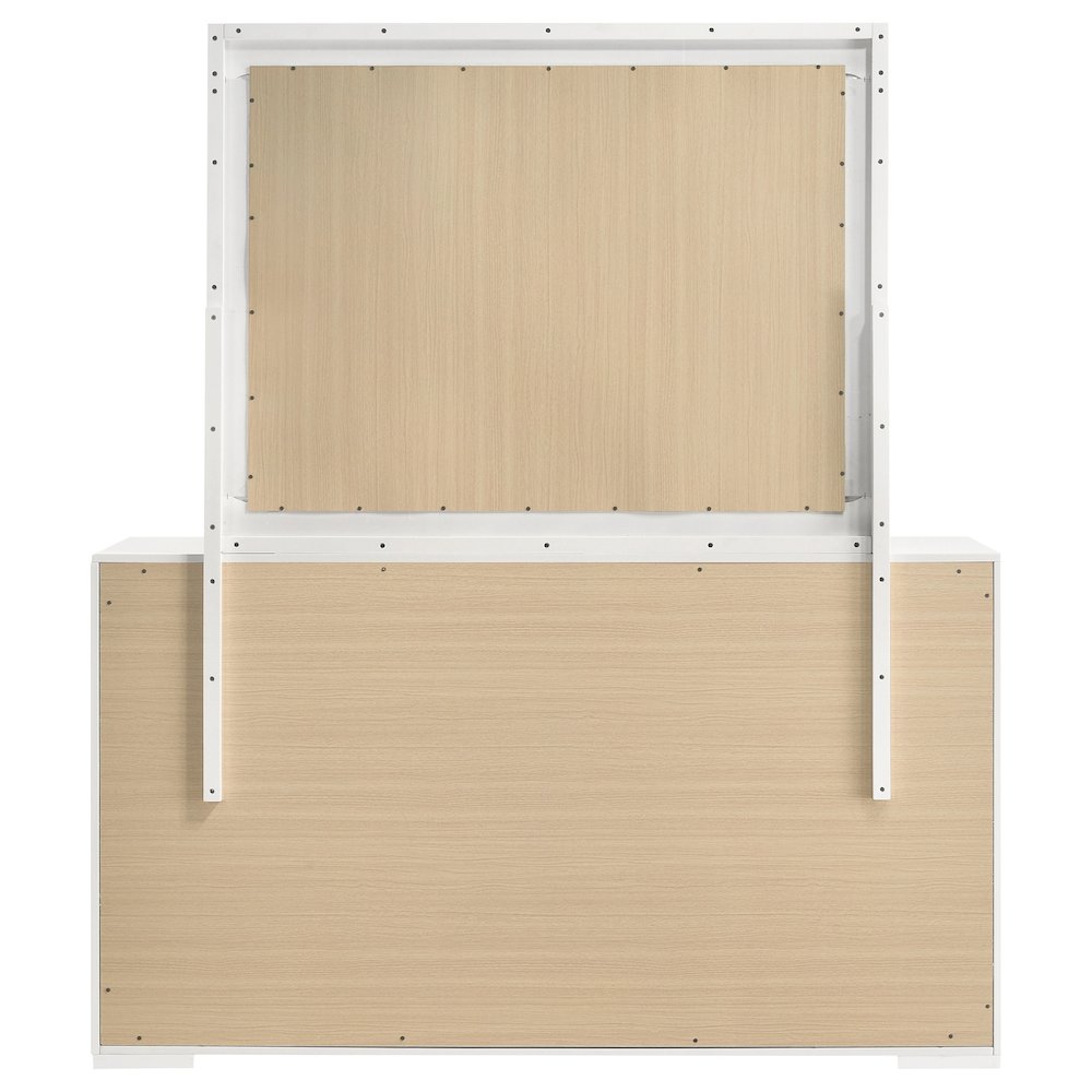 Ives 6-drawer Dresser and Mirror White High Gloss. Picture 7